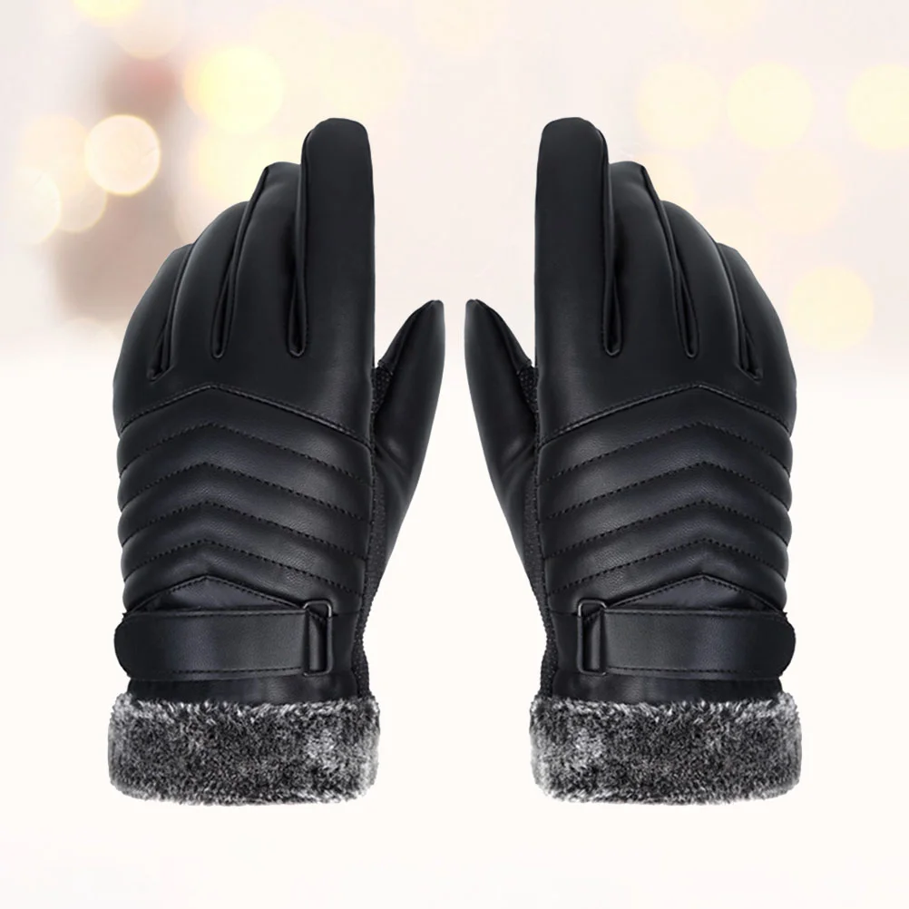 

Winter Workout Thicken Warm Riding Touch Screen for Riding Exercise Outdoor (Black Ripple)