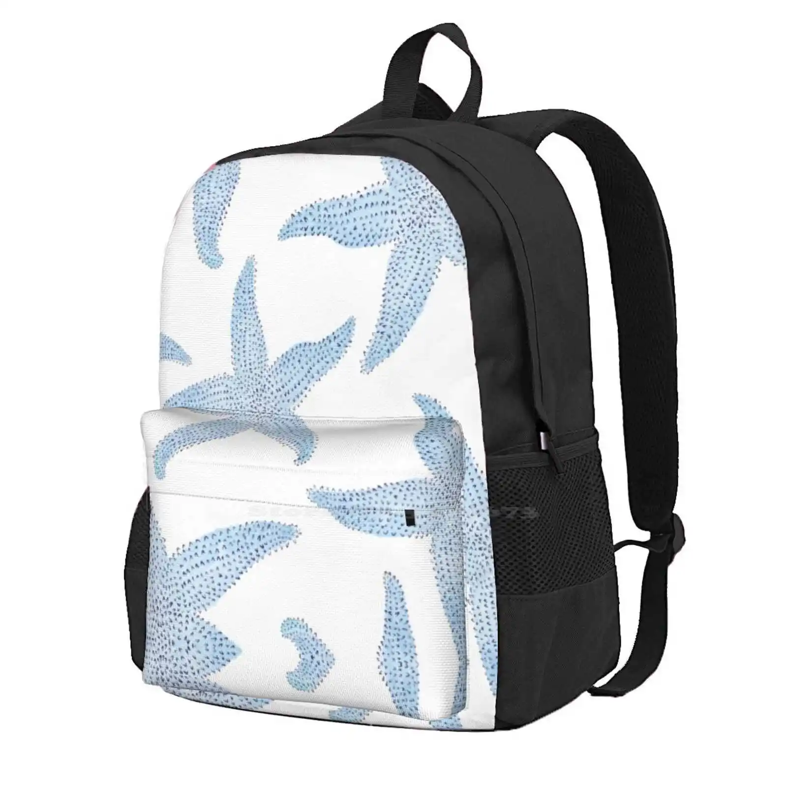 

Dancing Blue Starfish Backpacks For School Teenagers Girls Travel Bags Blue Ocean Dancing Starfish Pattern Watercolor Betsy