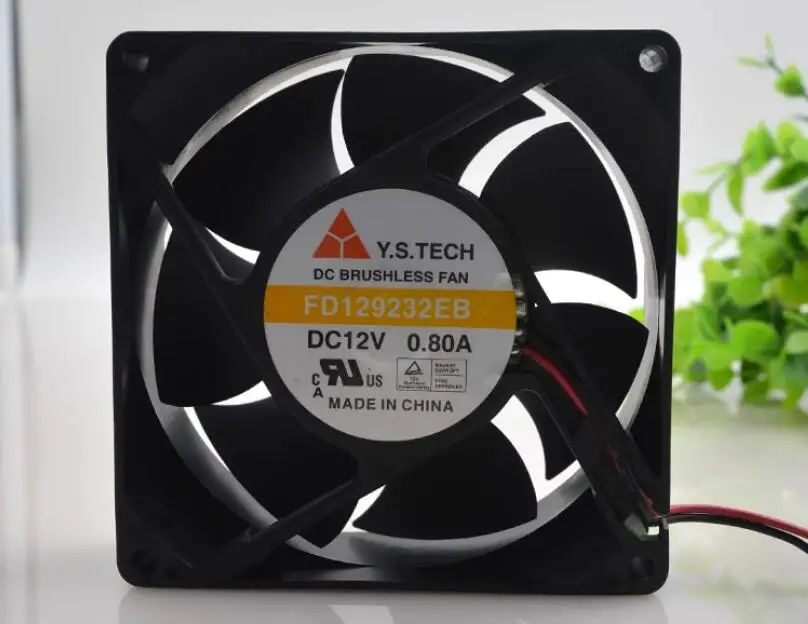 Двухпроводной Вентилятор охлаждения сервера Y.S TECH FD129232EB DC 12 В 0.8A 92x92x32 мм