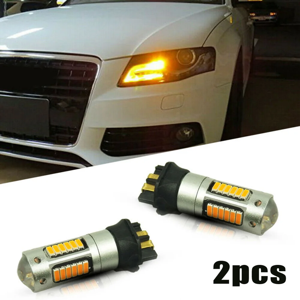 

Daylight LED Bulbs Replacement Super bright Turn Signal 2pcs Canbus For BMW Light PW24W PWY24W Set Durable New