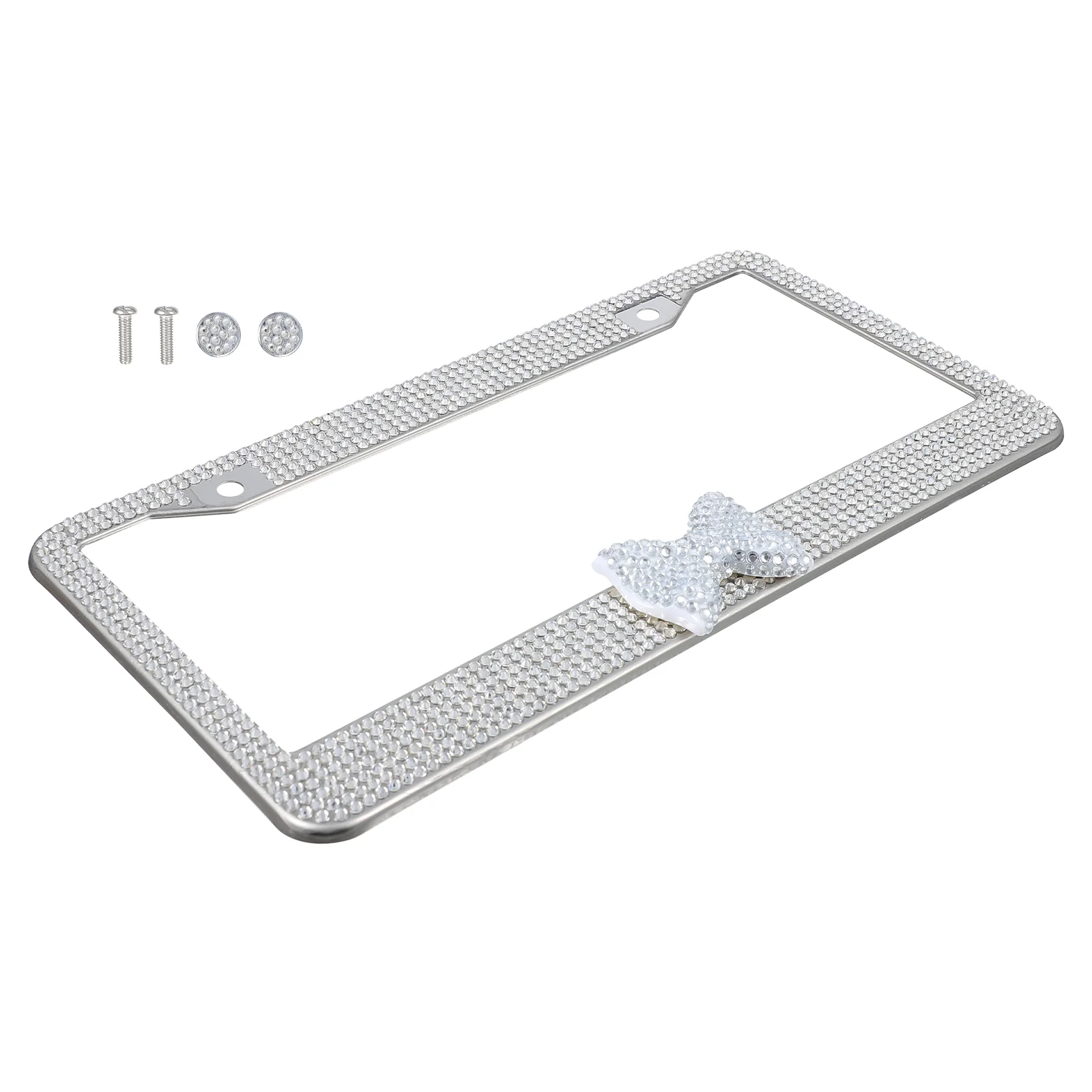 

Plate License Frame Car Rhinestone Frames Cover Sparklycute Vehicle Glitter Covers Licence Number Holder