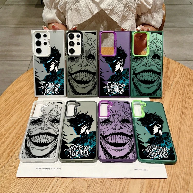 Соло выравнивающийся аниме чехол для телефона Samsung A12 13 15 20 21 23 30 31 32 A33 A34 A35 A50 A51 A52 A53