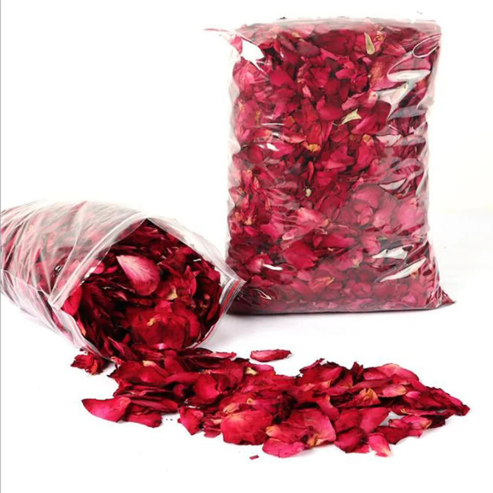 

Rose Petals Flower Dried Petal Wedding Decoration Dehydrated Leaves Freeze Party Red Photo Props Bulk Bathing Pressed Spa Gift