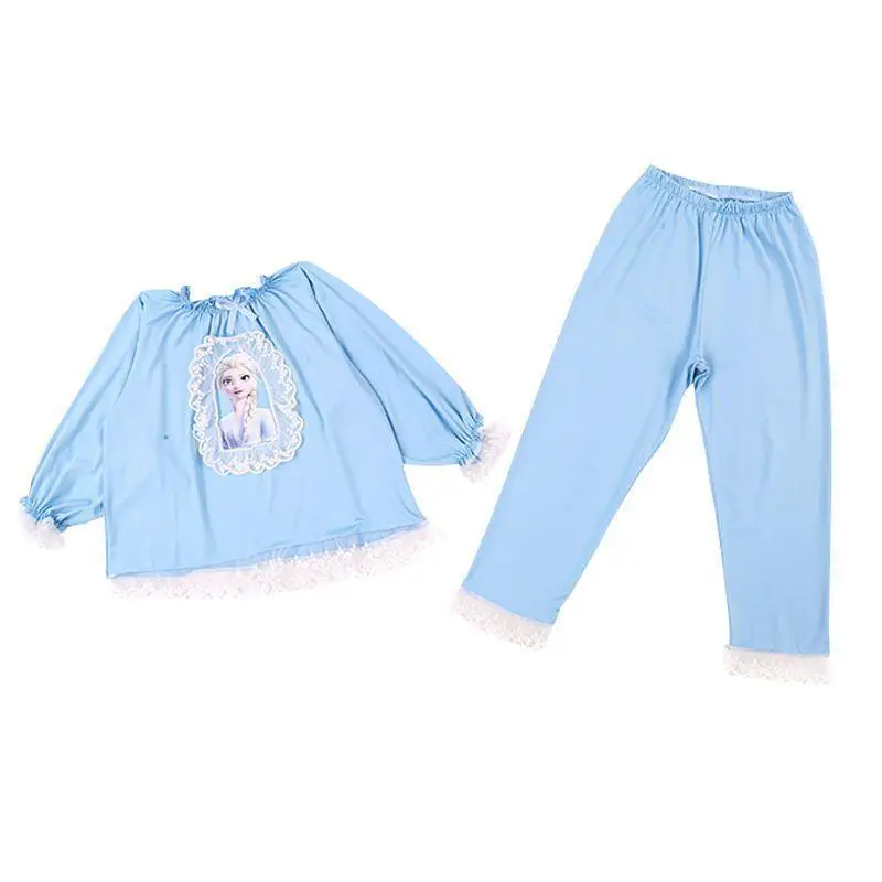 

Детская Пижама «Холодное сердце», весенний костюм для девочек, домашняя одежда с героями мультфильмов, одежда для маленьких девочек, одежда для кондиционера, ночная рубашка принцессы Эльзы