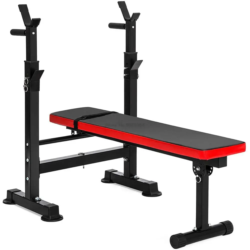 Adjustable Folding Multifunctional Workout Weight Bench With Barbell Rack For Home Fitness Exercise, Strength Training Benches