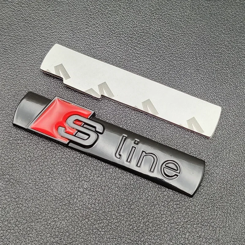 2 шт. 3D Metal Sline Logo S LINE Эмблема Автомобильный значок на крыло Наклейка для Audi A1 A2 A3 A4 A5 A6 A7 Q2 Q3 Q5 Q7 SQ5 RS5 TT Аксессуары (art.: 3920cdcf98450) - 3920cdcf98450