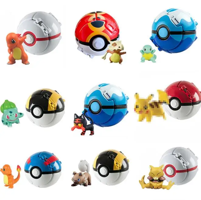 

21 Styles Tomy Pokeball Anime Figure Pikachu Squirtle Pocket Monster Variant Pokemon Elf Ball Toy Action Model Gift Bulk Buy