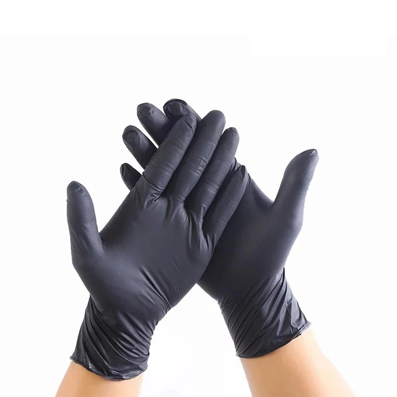 

100g Pack Black Vinyl Disposable Gloves Household Gloves Nitrile Latex Free, Powder Free Gloves For Kitchen Household Cleaning