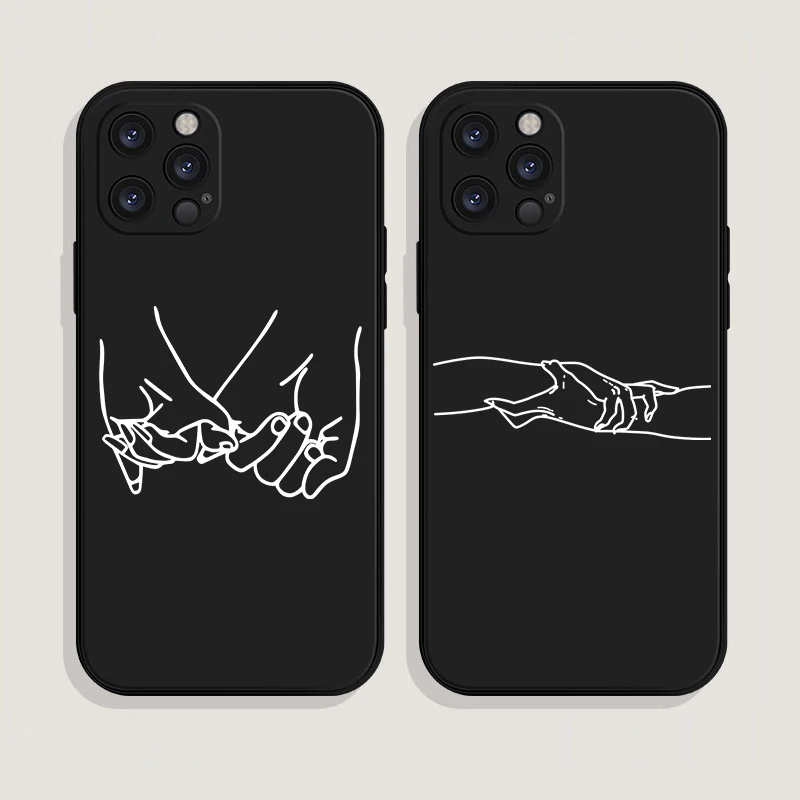 

INS Abstract Line Phone Case for IPhone 12 11 Pro Max 7 8 14Plus 13 X XR XS 14 14promax Couple's gift Shockproof Cover Coque