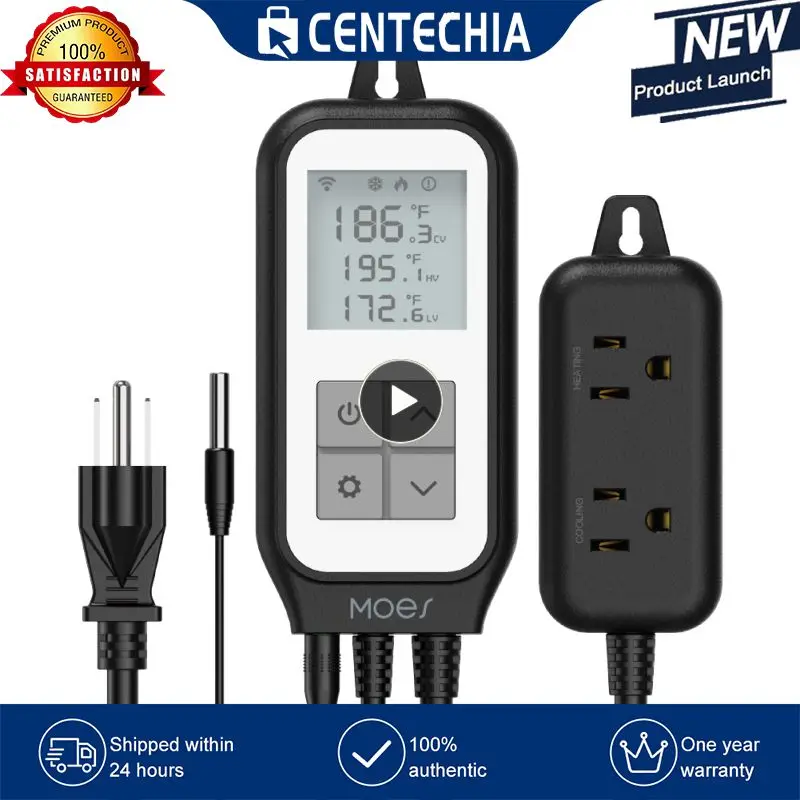 

Digital Temperature Controller Wifi With Timer Switch Digital Thermostat App Remote Control Cooling Homebrewing Hygrometer New