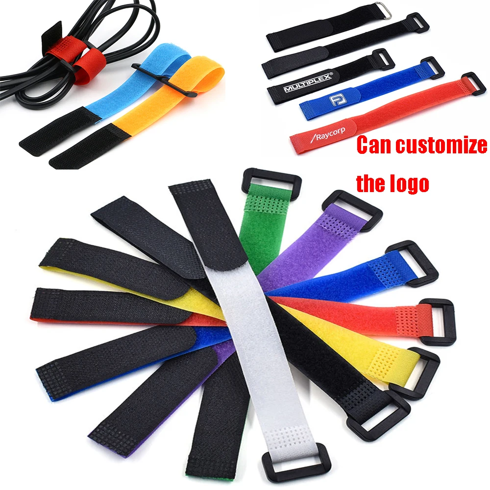 

10pcs/lot Nylon Reverse Buckle Hook Loop Strap Cable Tie Self-Adhesive Fastener Tape Wire Organizer Cable Ties Wire Buckle