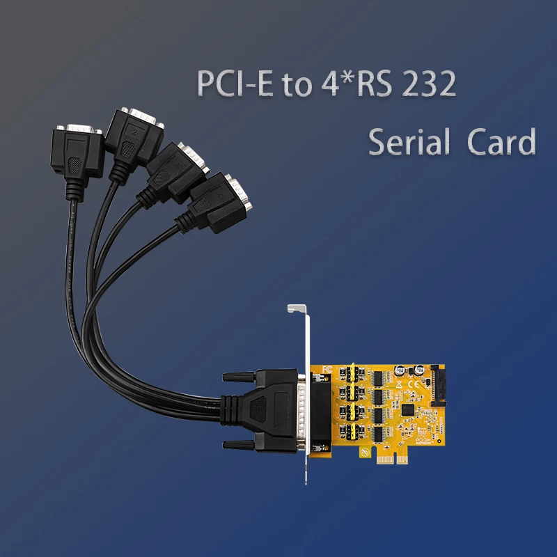 

Плата расширения PCIe на 4/2 последовательный порт RS232, переходная плата PCI-E, адаптер PCIE, преобразователь последовательной карты расширения, компьютерные аксессуары
