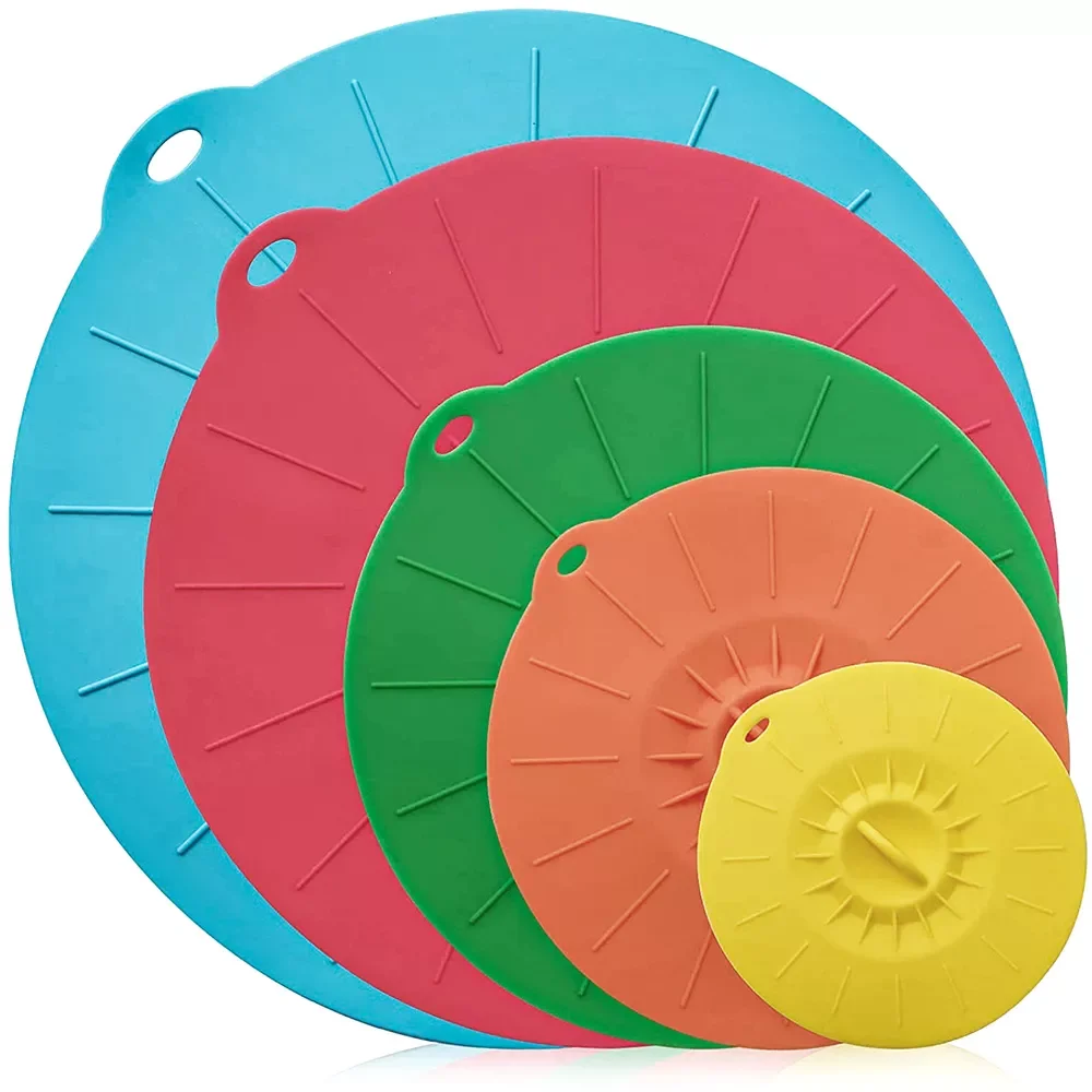 

2022New Lids 4, 6, 8, 10, 12 inch. Use your Suction Lids as Food Covers, Bowl Covers, Microwave Covers - Skillet or Pan Lids