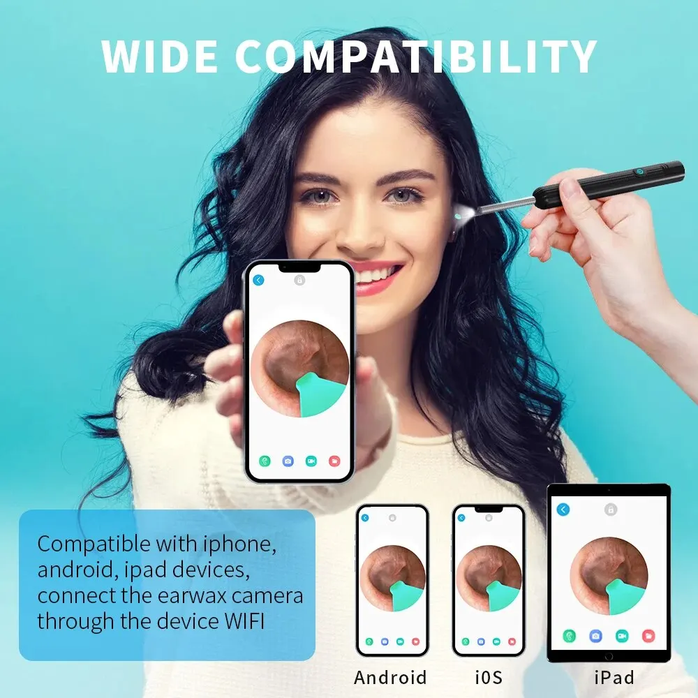 Инструмент для удаления ушной серы с HD-камерой ушей 1080P