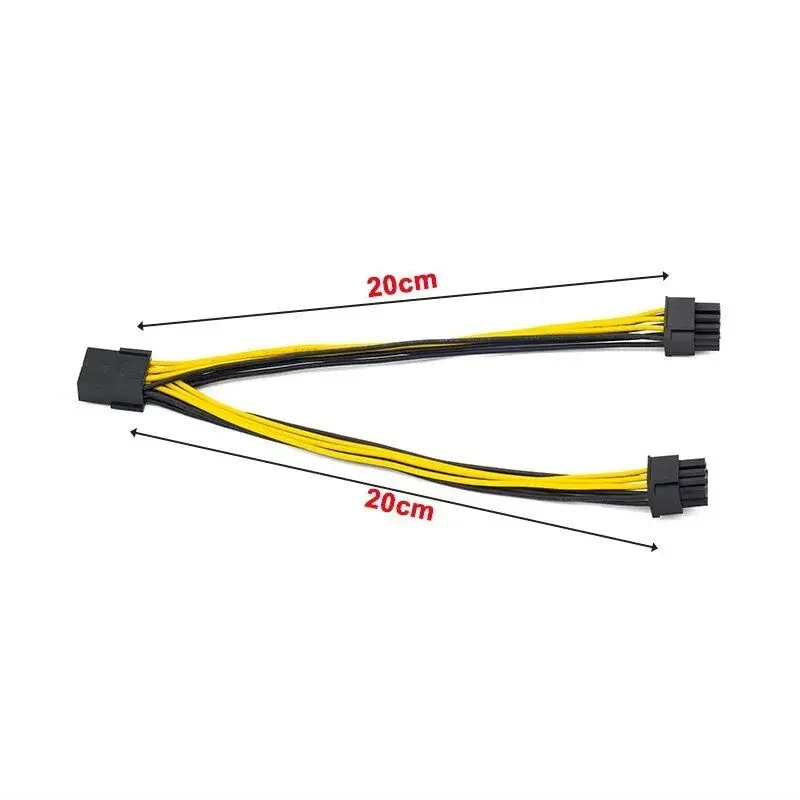 Фото Кабель питания для видеокарты RGeek VGA, адаптер PCI-e PCIE 8 Pin на двойной 6+2 Pin, кабель питания GPU, компьютерные аксессуары №3