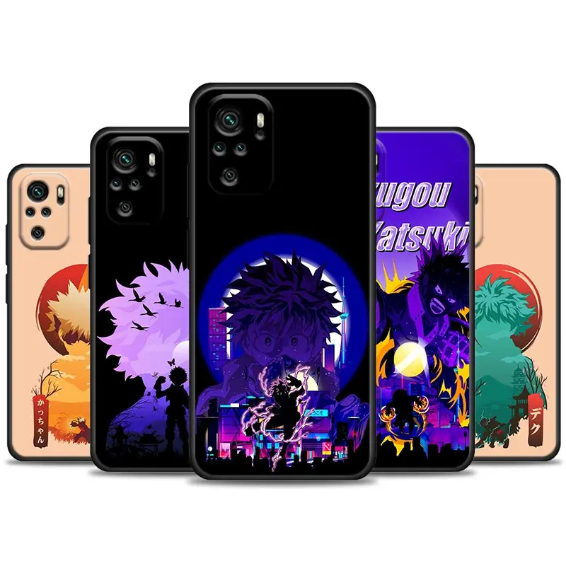 

My Hero Academia Comic Anime Phone Case For Redmi Note 10 11 11S 11E 7 8 8T 9 9S 9T Pro Plus 4G 5G Cover Fundas Coque Shell Capa