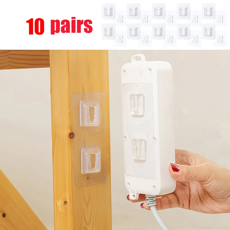 

Double-Sided Adhesive Wall Hooks Hanger Strong Transparent Hooks Suction Cup Sucker Wall Storage Holder For Kitchen Bathroom