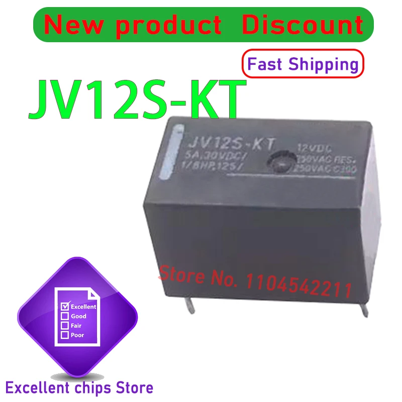Фото 10 шт./лот JV12S-KT JV24S-KT DIP-4 новое оригинальное силовое реле JV-12S-KT JV-24S-KT №1