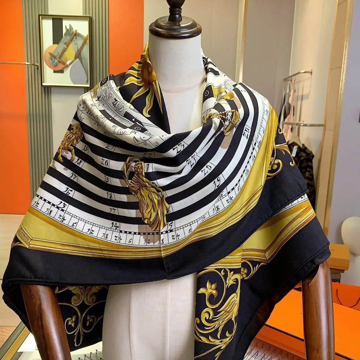 Рисунок 2 - Новый дизайнерский шарф двойного цвета с принтом