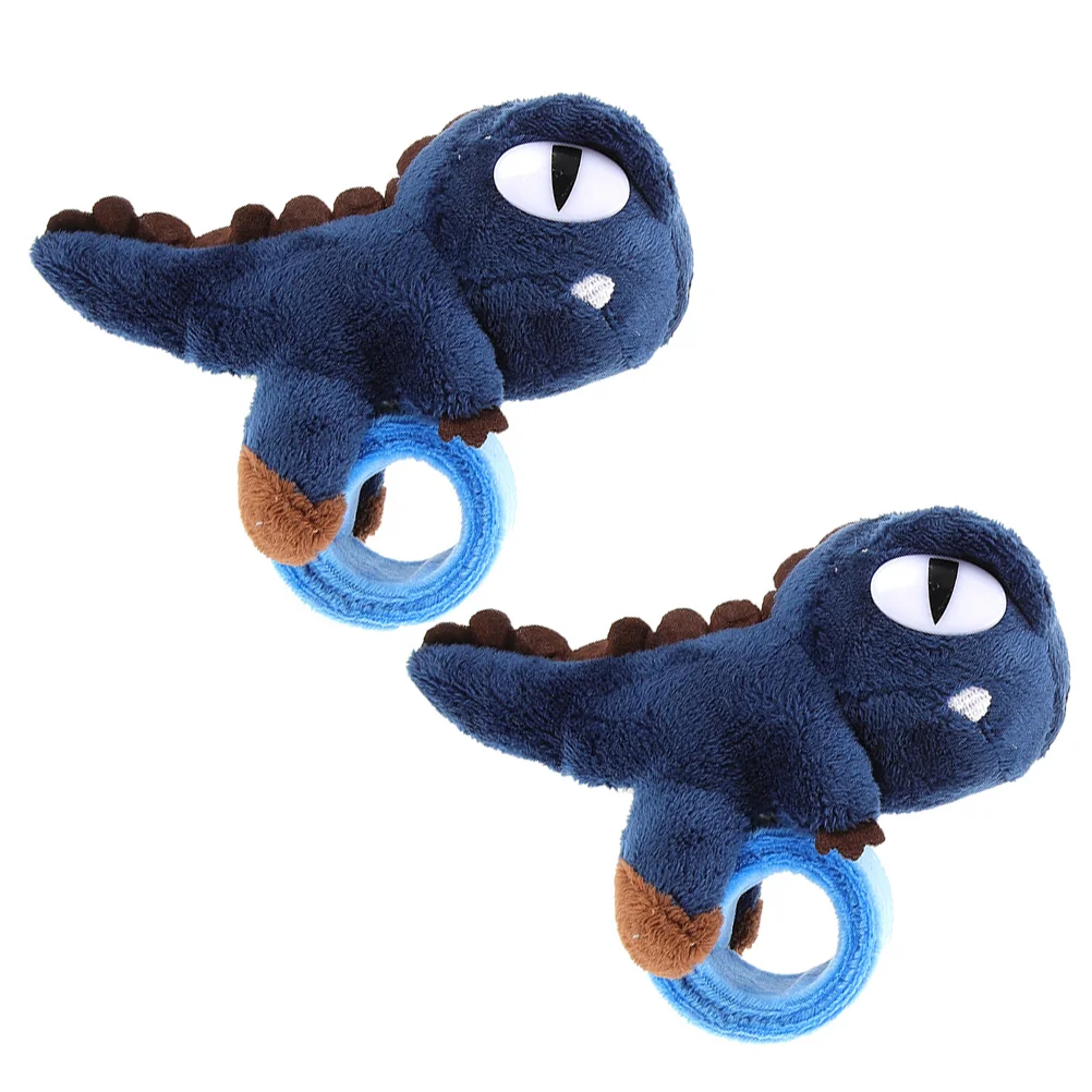

2 Pcs Bangle Dinosaur Circle Party Favors Animal Decorative Bracelets Slap Bands Animals Child