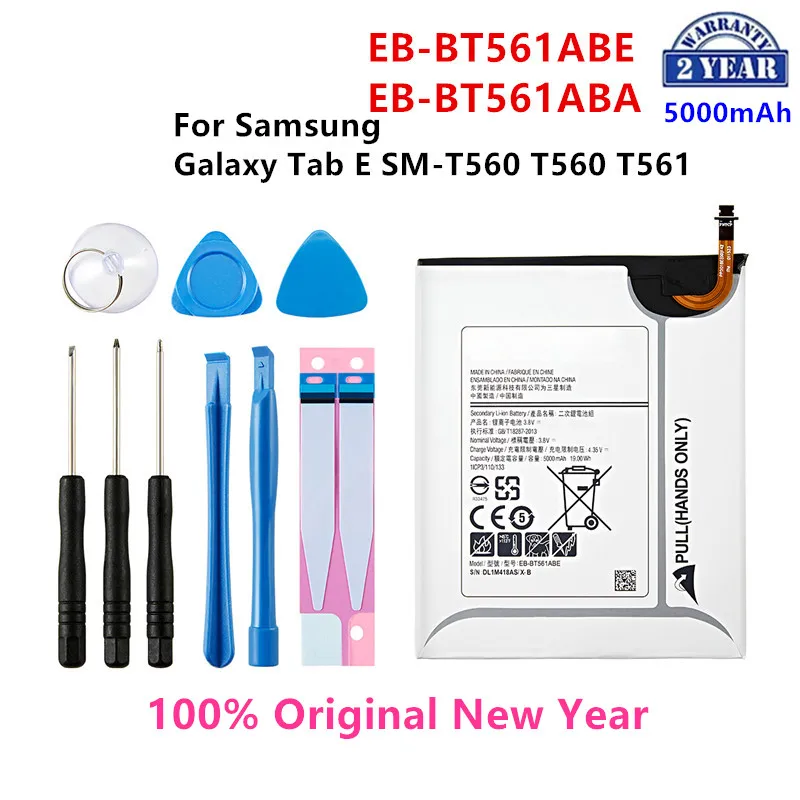 

100% Orginal Tablet EB-BT561ABE EB-BT561ABA 5000mAh Battery For Samsung Galaxy Tab E T560 T561 SM-T560 Tablet Battery +Tools