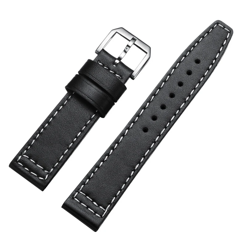 classic Soft Leather Watchbands Men Replacementment Business Watch Straps 20mm  Casual Watch Band Universal watch Accessories