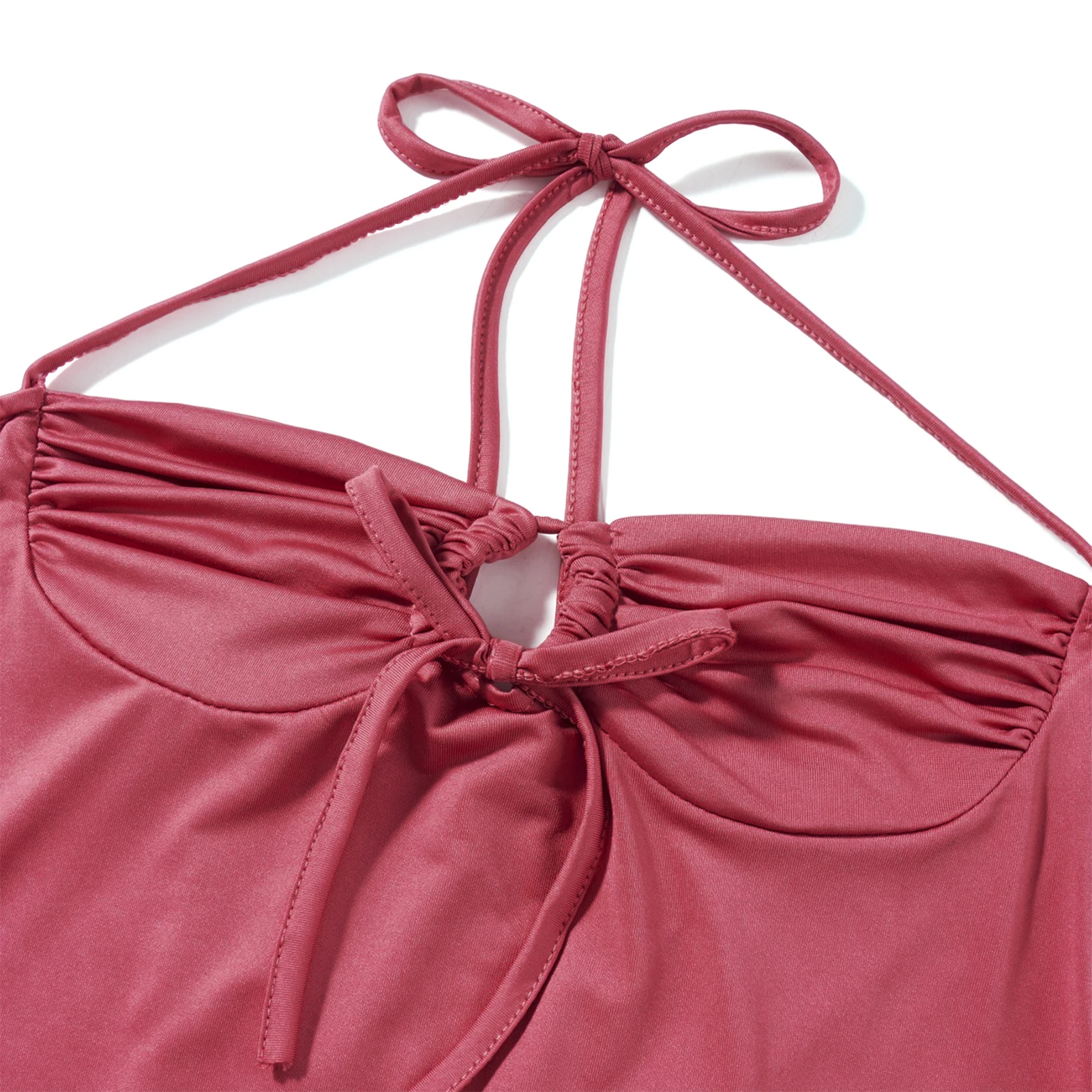 Solid Color Women Summer Tunic Dress Ladies Halter Dress with Sleeve Off Shoulder Elegant Style Open Back Clubwear Suit 5 Solid Color Women Summer Tunic Dress Ladies Halter Dress with Sleeve Off Shoulder Elegant Style Open Back Clubwear Suit 5