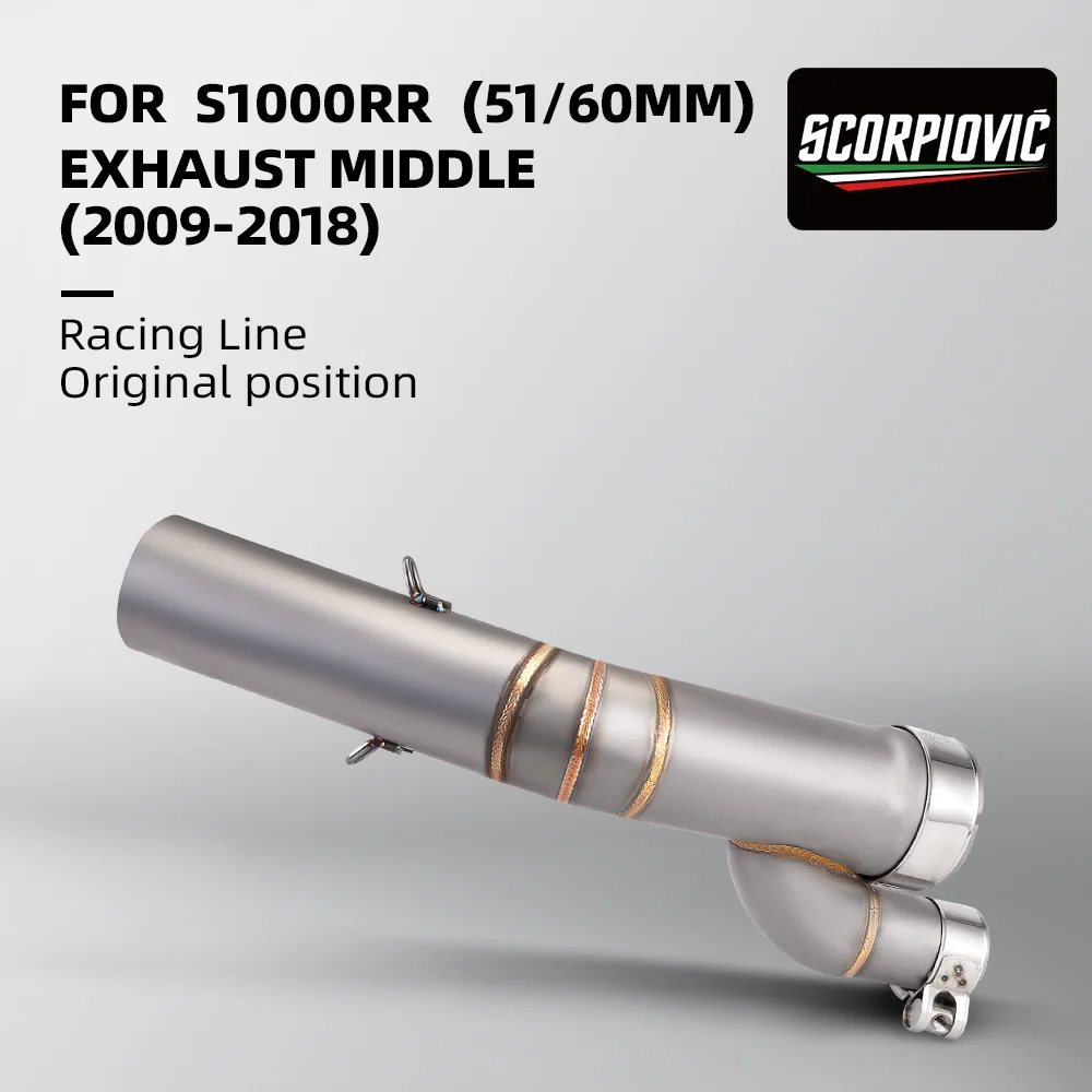 Выхлопная труба для мотоцикла скользящая калибр 51/60 мм средний конец установка