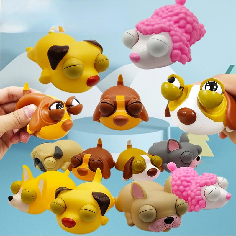 

Novelty Pet Dogs Stress Relief Squeeze Toys Squishy Fidget Toys Cute Animal Gifts for Kids Adults