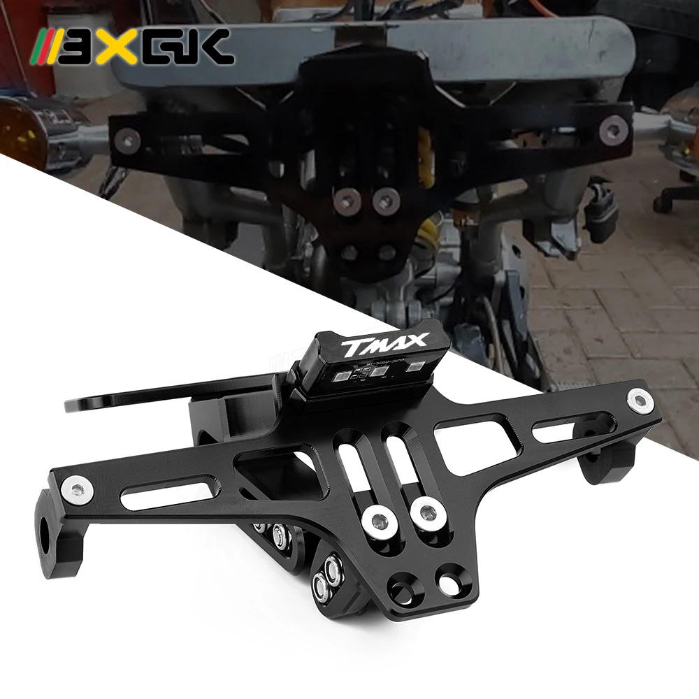 

For YAMAHA Tmax 500 530 Tmax530 Tmax500 TMAX560 Motorcycle Adjustable Angle License Number Plate Frame Holder Bracket