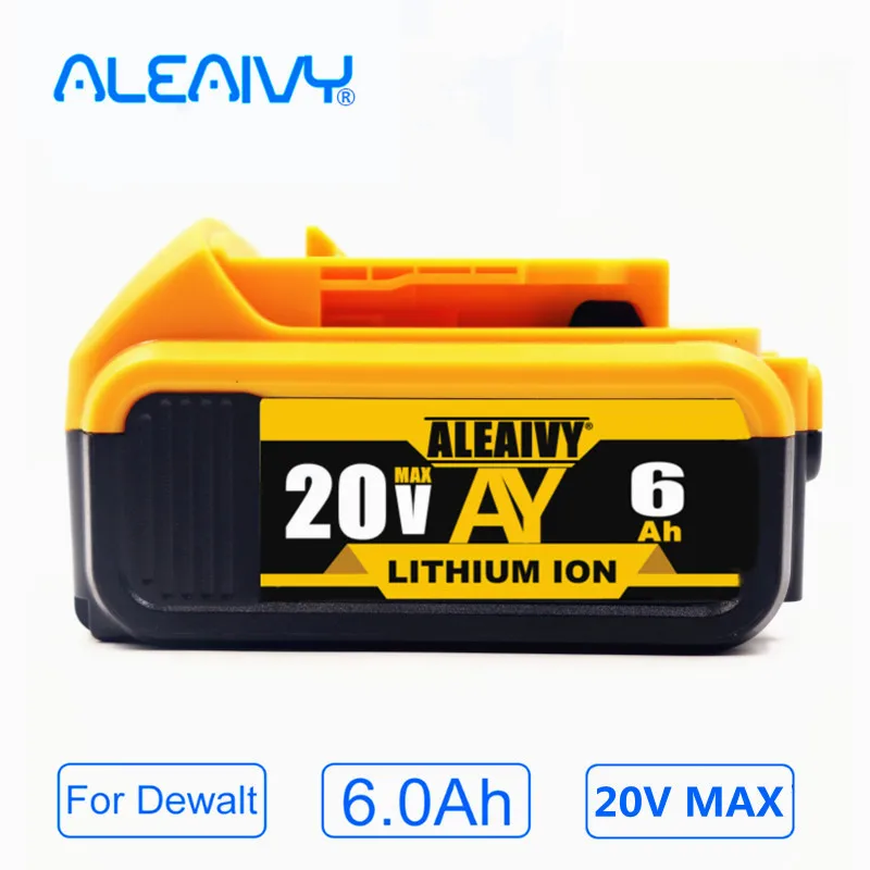 

Aleaivy New 20V 3.0Ah 6.0Ah DCB200 Replacement Li-ion Battery for DeWalt MAX XR DCB205 DCB201 DCB203 power tool Batteries