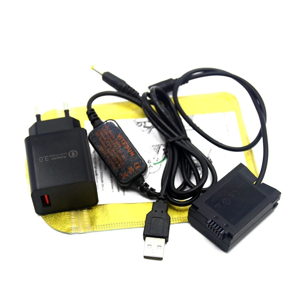

18W QC3.0 USB Charger + EP-5G DC Coupler EN-EL25 Fake Battery + EH-5A USB Power Bank Cable For Nikon Z50 ZFC Cameras