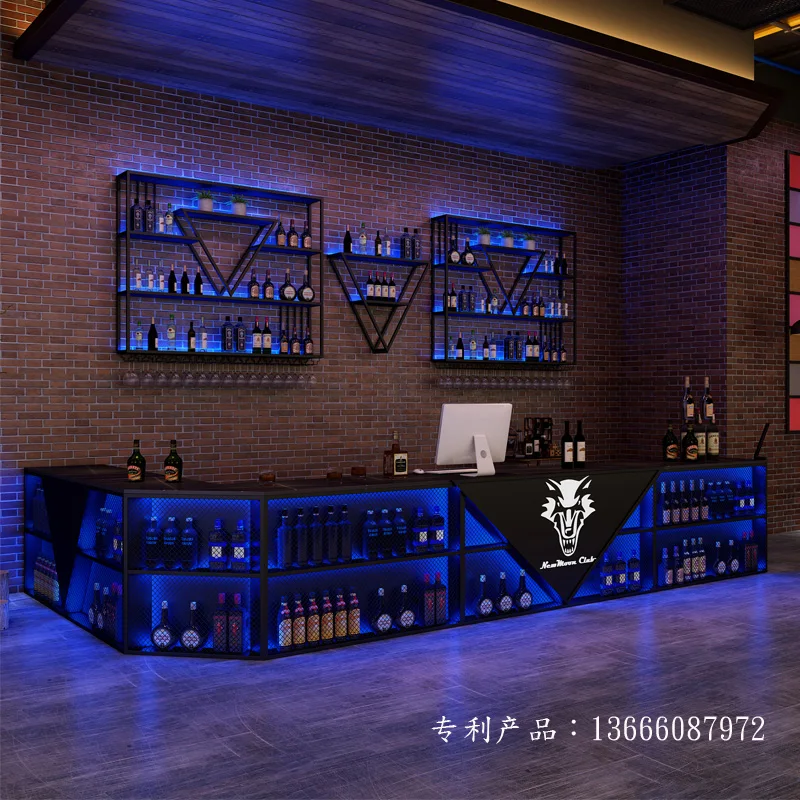 Креативная настенная Винная стойка для бара барбекю магазина