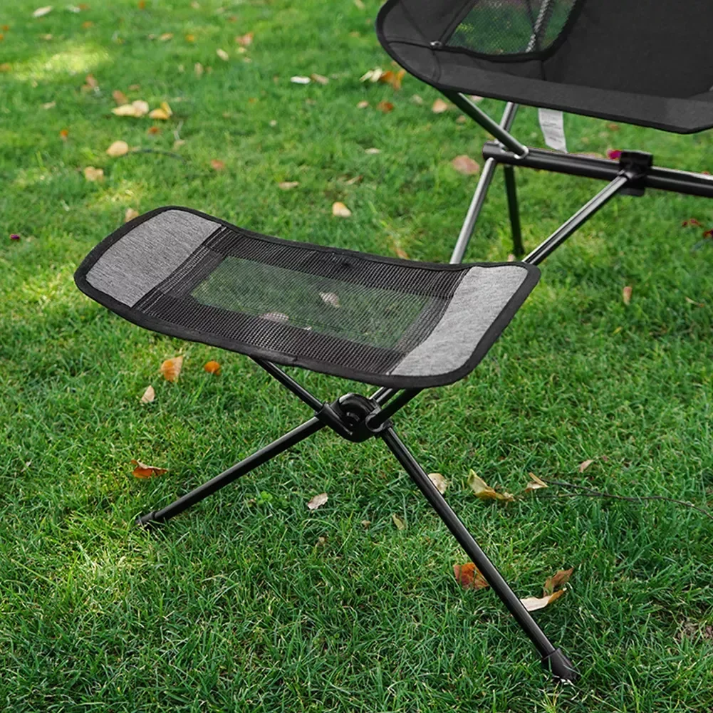 

Leg Stool Camping Footrest Folding Chair Portable Aluminum Alloy Beach Fishing Barbecue Bracket