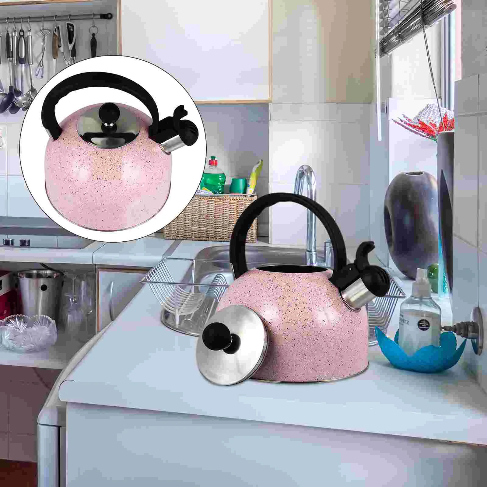 

Kettle Water Tea Pot Boiling Teapot Whistling Heater Electric Sounding Stovetop Teakettle Portable Coffee Steel Stainless Voice