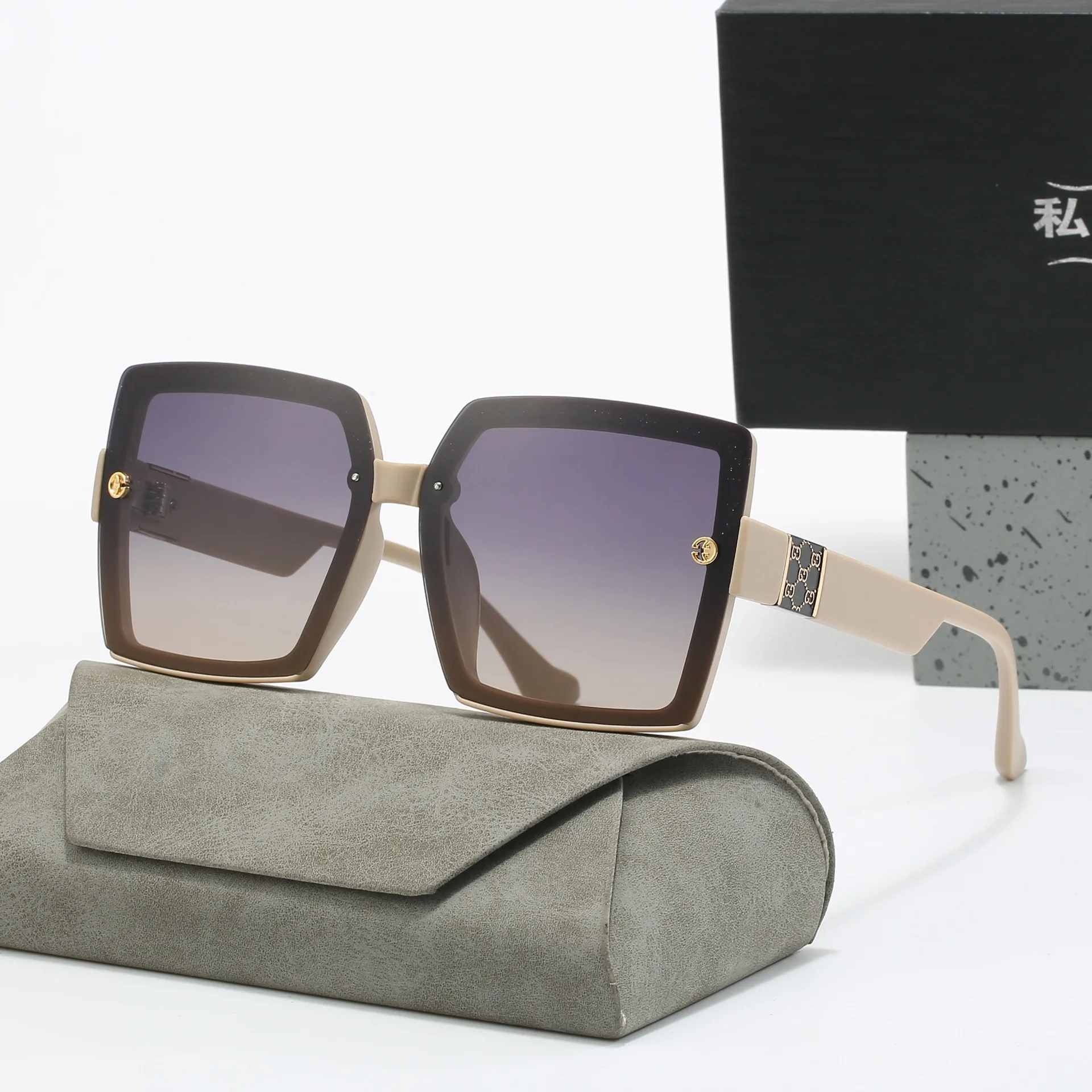 VAKA Fashion Polarized Brand Designer WomenSunglasses Square Oversized Shades Ladies UV400 Trendy Sun Glasses Eyewear