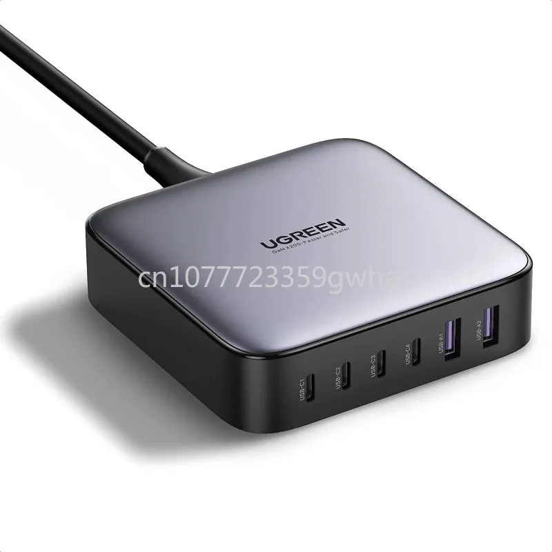 Настольное зарядное устройство Nexode USB C 6-портовое быстрое GaN PD 3-футовый зарядный