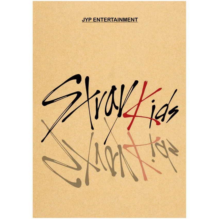 Ретро-постер Vintage Korean Kpop Stray Kids Cartoon Kraft Paper для декора дома и комнаты