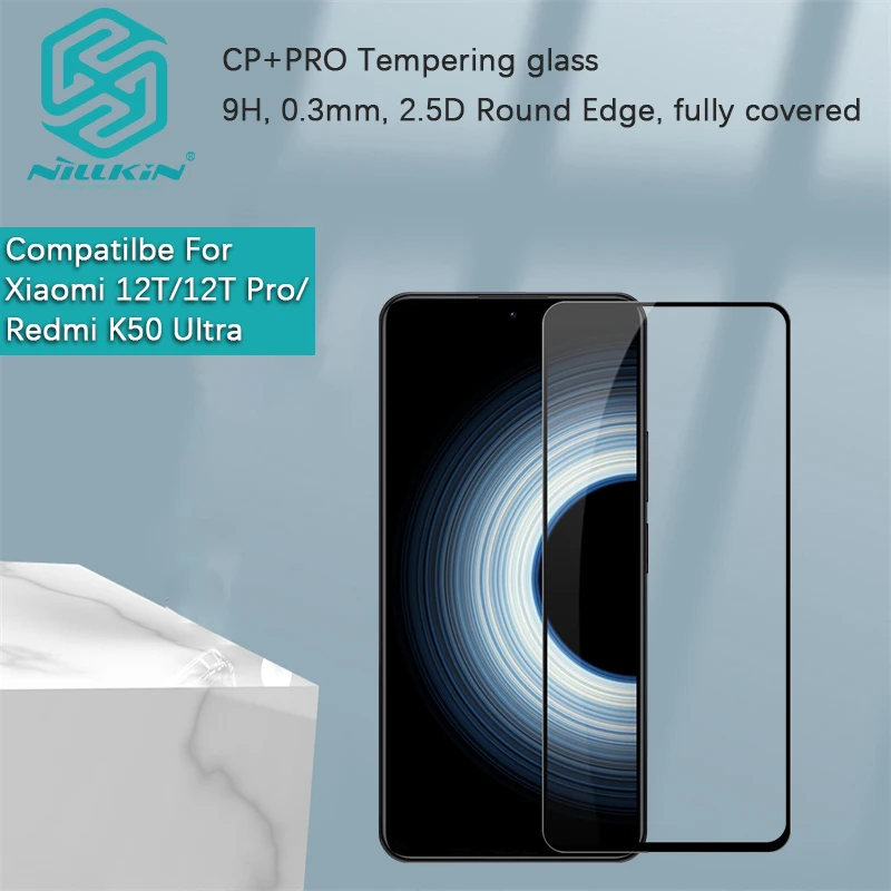 Для Xiaomi Redmi K50 Ultra/K70/Xiaomi 12T Pro/11T Pro Nillkin CP + PRO противовзрывная 2.5D окантовка Закаленное
