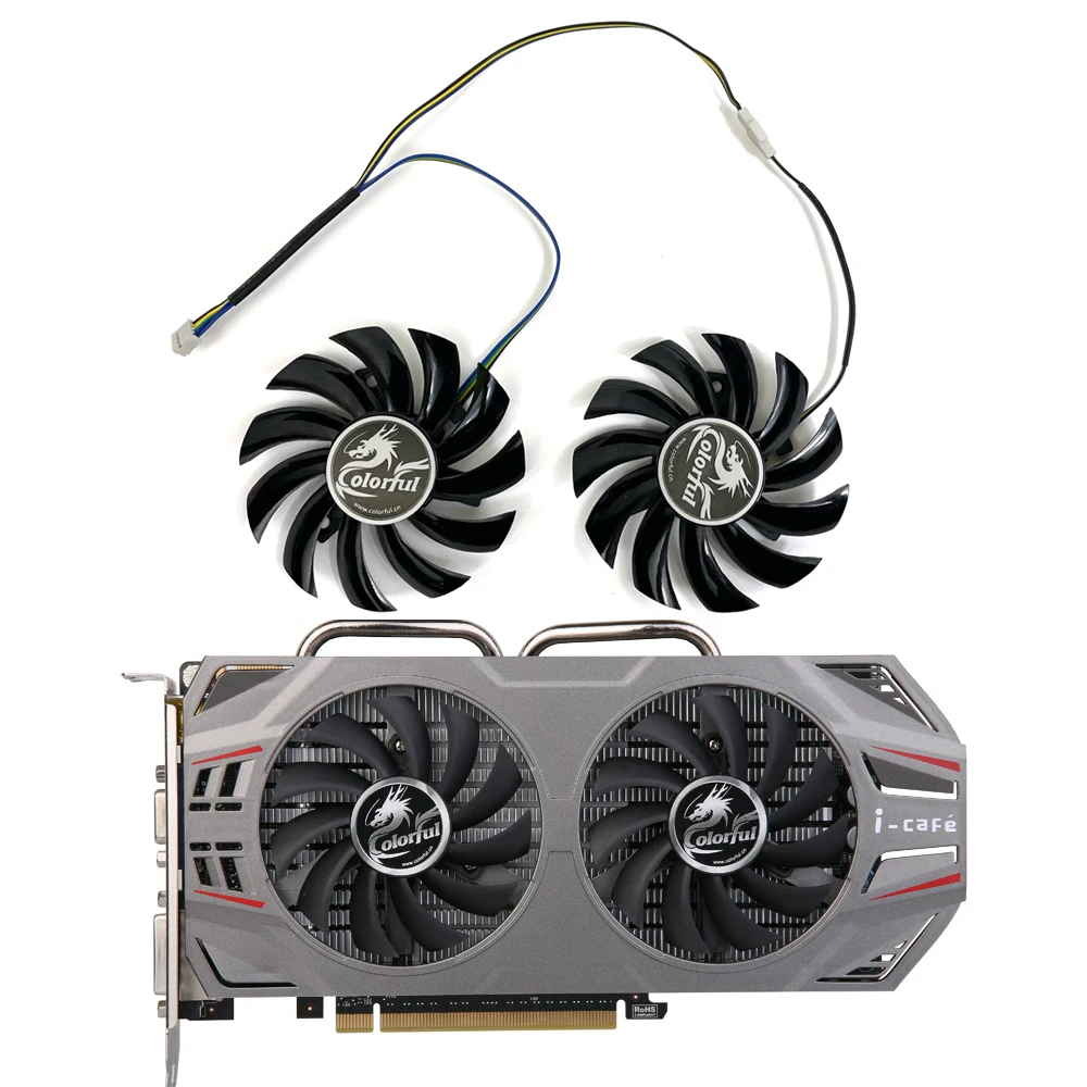 2 шт./партия, вентилятор охлаждения для видеокарты GeForce GTX 650Ti GTX660 750Ti