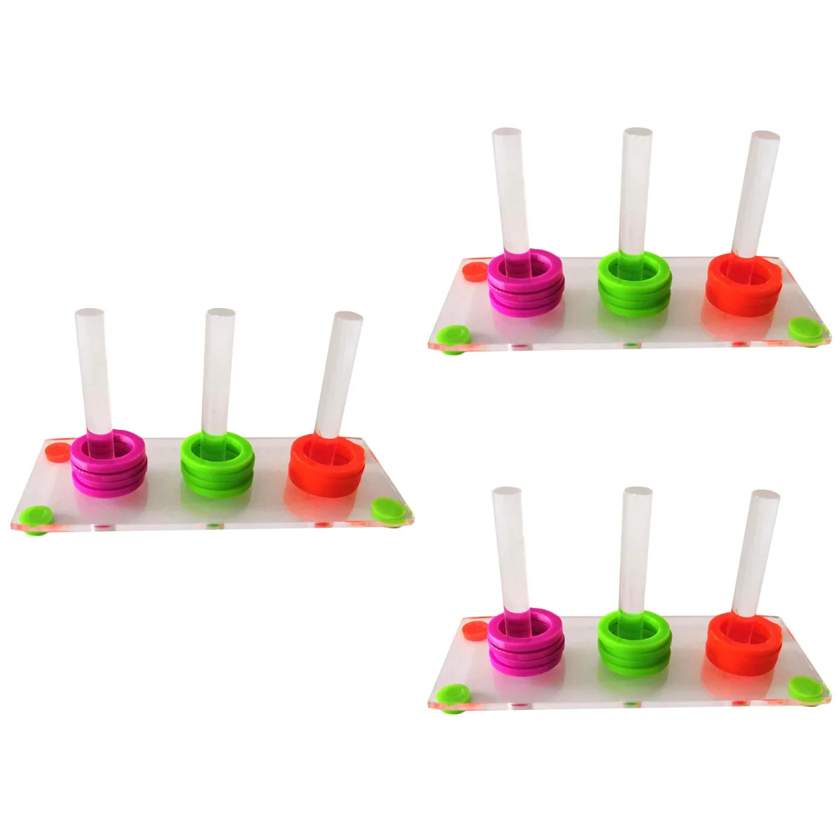 

3pcs Parrot Ring Toss Educational Bird Funny Ring Toss Playing Training (Ring)