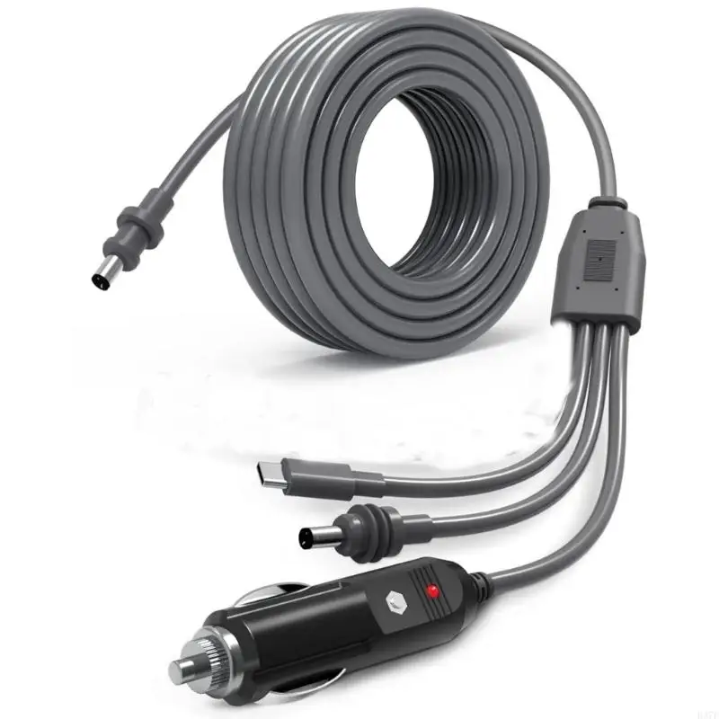 Фото H37F 3 в 1 мини -кабель электроэнергии USB C Car DCDC Кабель для нескольких устройств №1