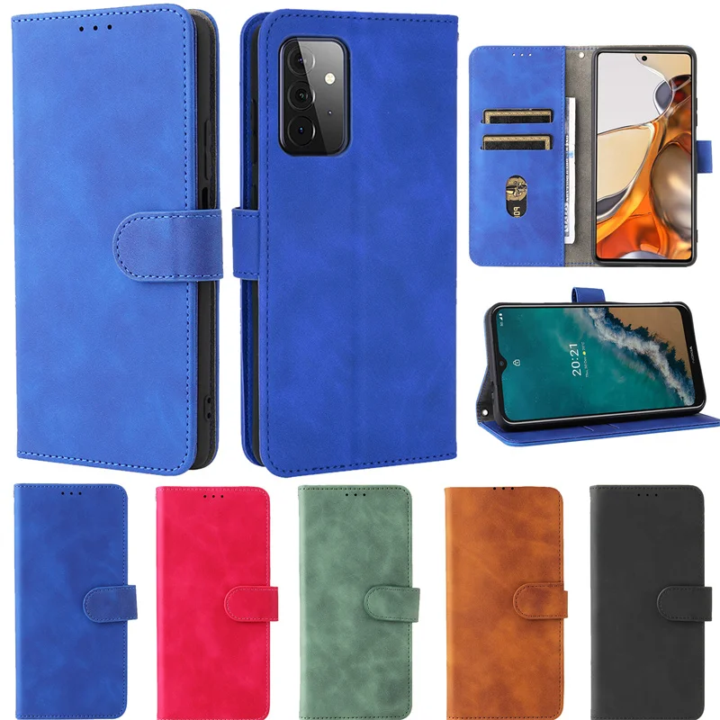 

A03 Core SM-A032F Case For Samsung Galaxy A23 A33 A53 A73 A13 A52S M52 A03S A22 A32 A72 A12 Cover Skin Feel Flip Leather Etui