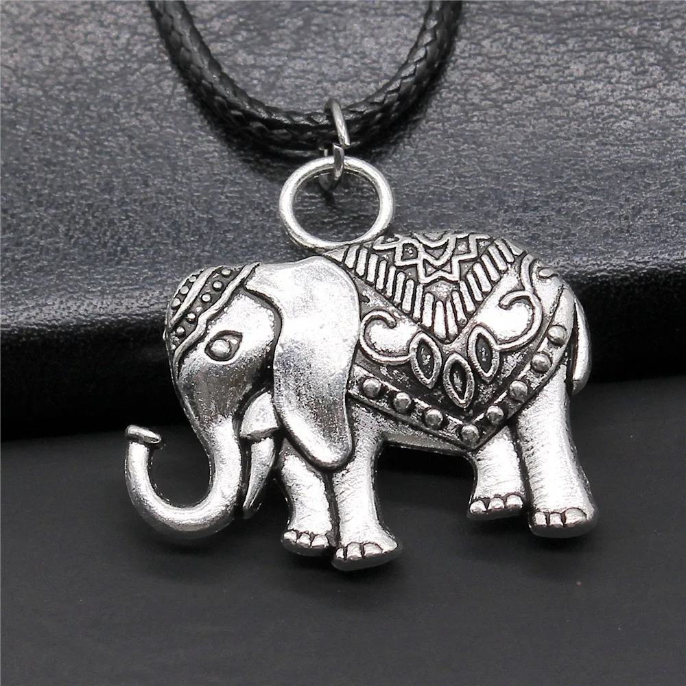 Прямая поставка 2 цвета 28x31 мм двухсторонняя подвеска в виде слона стандартная