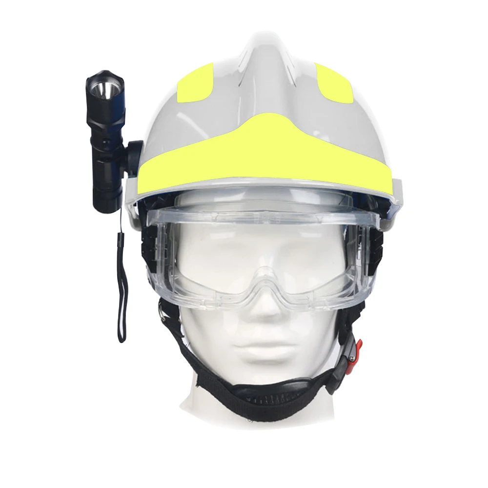 

Top F2 защитный спасательный шлем аварийно-спасательный огонь ABS шлем с налобным фонарем и защитными очками защитный шлем пожарного