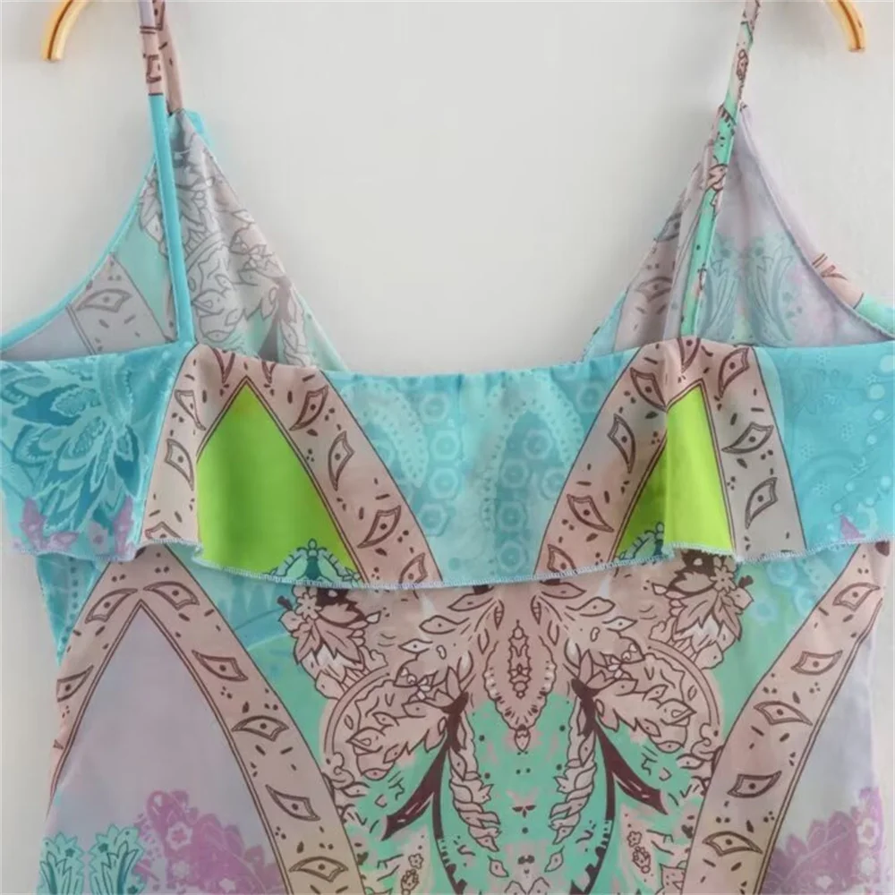 Unizera2024 Женское Летнее Модное Длинное Платье С V-образным Вырезом На Тонких