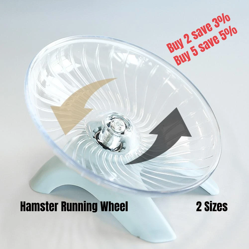 

Pet Hamster Running Wheel Mute Flying Saucer Steel Axle Wheel Running Disc Toys Cage Small Animal Hamster Accessories Drop Ship