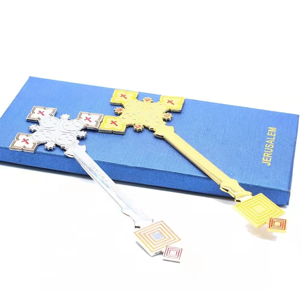 

Jesus Catholic Crucifix Orthodox Hand Cross Blessing Christian Church Decoration Reliogious Priest Ritual Cane Jerusale