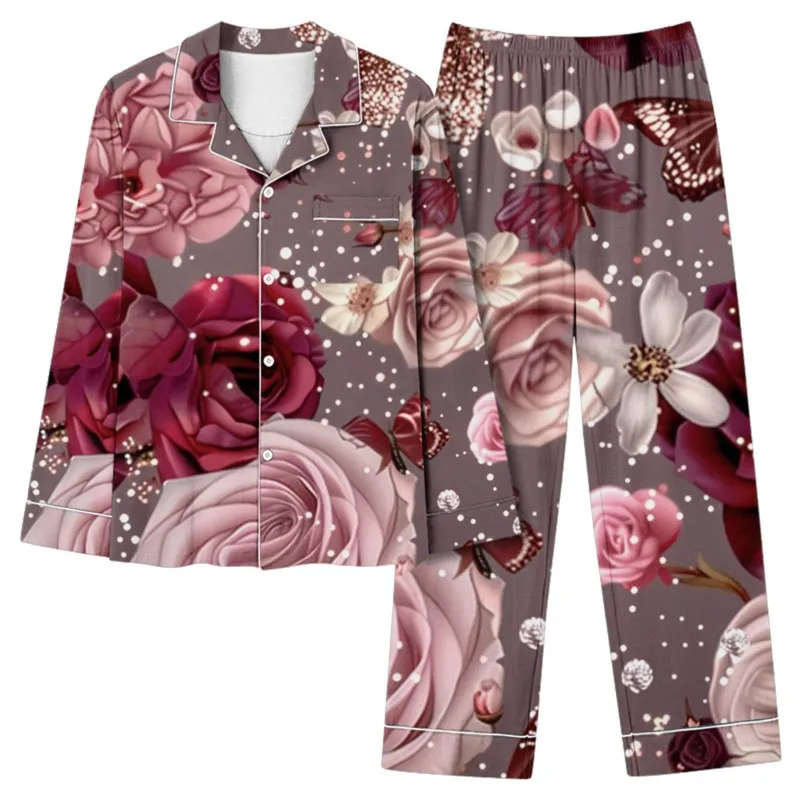 Женский комплект из двух предметов топ на пуговицах с цветочным принтом и