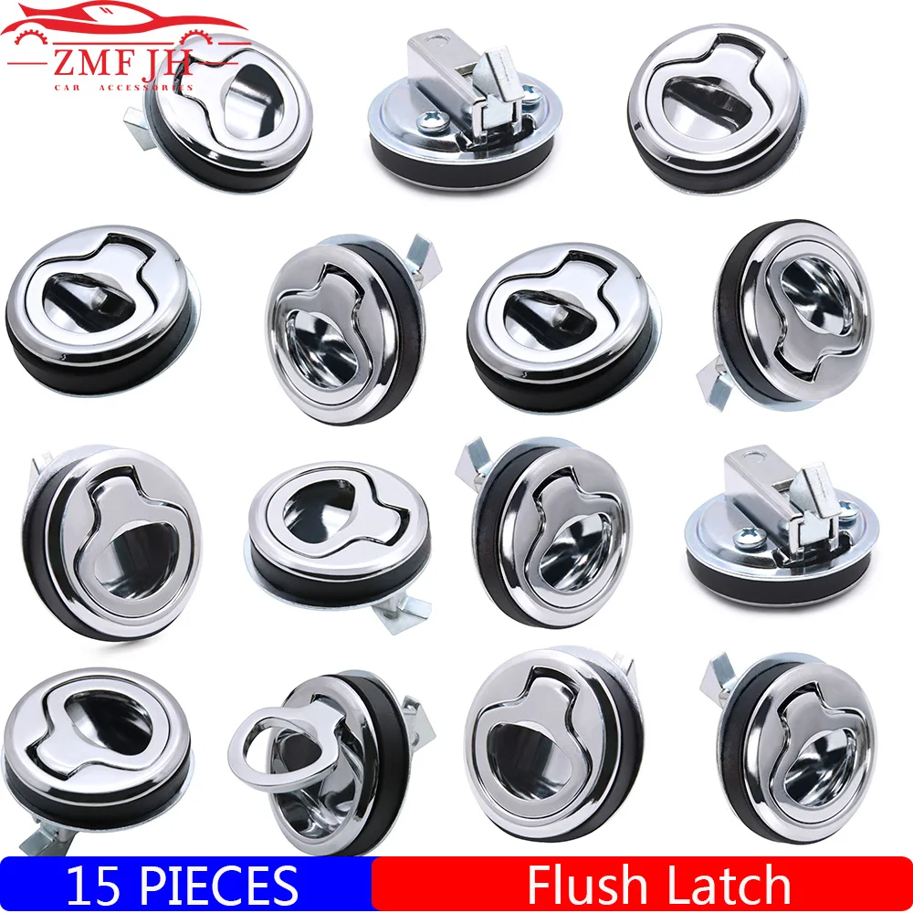 Zinc Alloy Slam Latch Lock for 1.5'' Door RV Trailers BOAT Hatch Door Corrosive Resistant Construction Flush Latch Hatch 15PCS